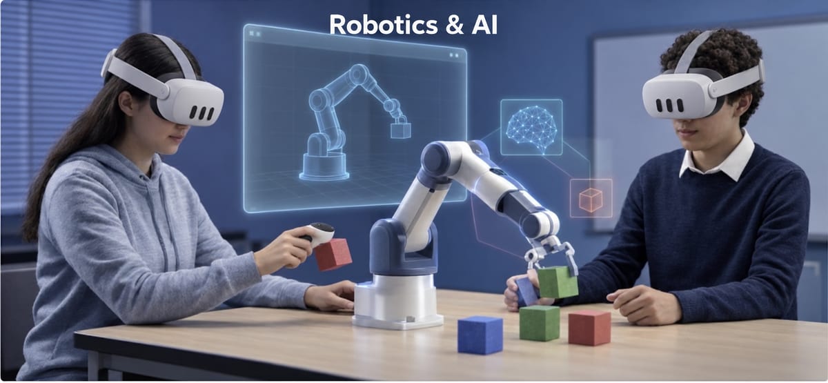Virtual robotics and AI lab in proLabsXR